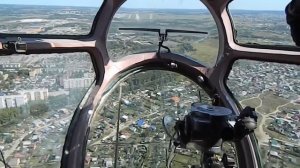 АН-12 Посадка. Вид из кабины штурмана