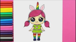 Как нарисовать и раскрашивать LOL Легкие рисунки для детей Яркие цвета ❤