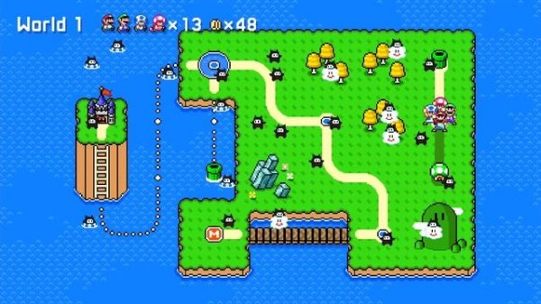 Super Mario Maker 2 – 4 Players (World 1, 2) Super Worlds Local Multiplayer Co Op