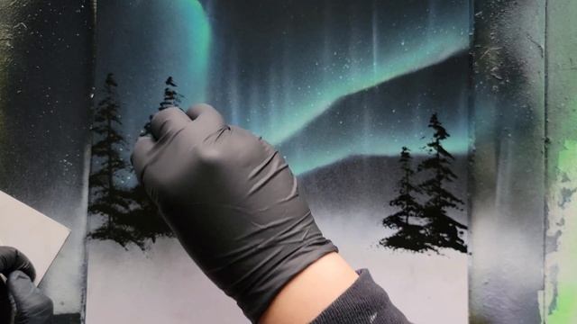 Northern Lights Spray Paint Class and Tutorial смотреть онлайн