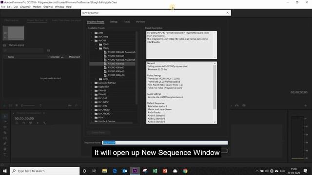 How to create New Sequence in Adobe Premiere Pro Beginners Tutorial смотреть онлайн