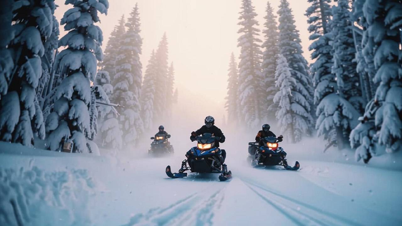 Прогулка на снегоходах в Хабаровском крае