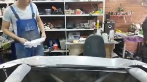 Ремонт бампера.  Учимся шпаклевать и готовить