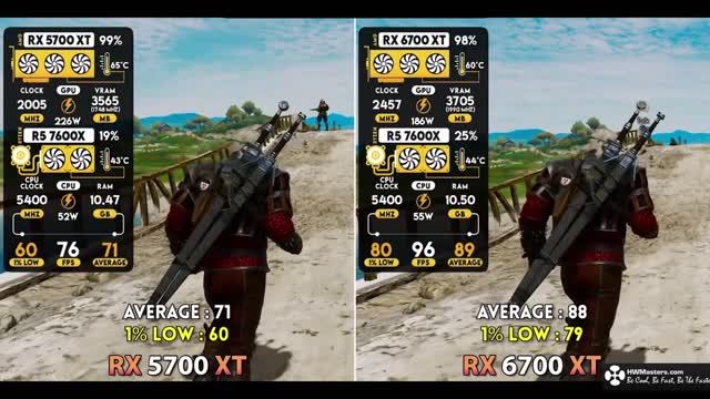 RX 5700 XT против RX 6700 XT смотреть онлайн