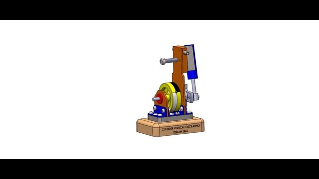 SolidWorks I Cylinder Vertical Oscillating Steam Engine смотреть онлайн