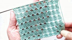 Симпатичный узор с ажурным эффектом для вязания джемпера , летнего топа