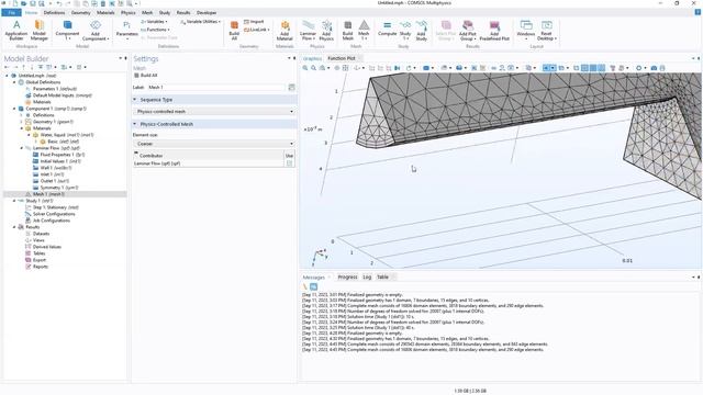 Basics Of Modeling Laminar Flow In COMSOL Multiphysics