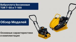 Обзор моделей виброплита бензиновая TOR T-50 и T-100