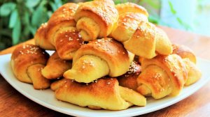 РОГАЛИКИ ИЗ ДРОЖЖЕВОГО ТЕСТА! Творожные рогалики.