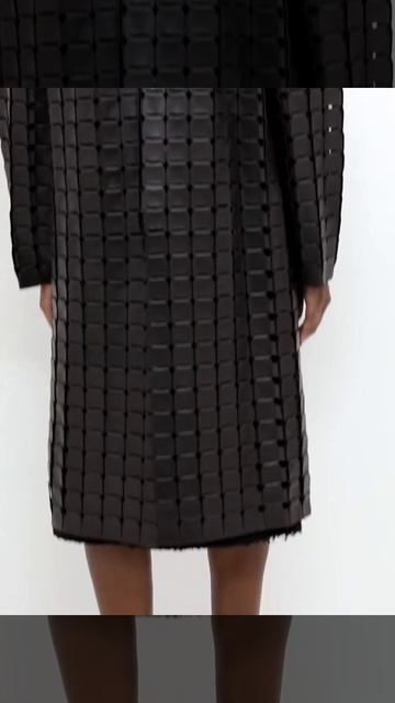 Single breasted woven leather coat смотреть онлайн