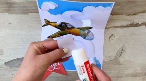 Детская Открытка поделка к 9 мая на День Победы с шаблонами, аппликация в садик, в школу для детей