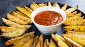 С такой картошкой и мяса не надо! Картошка по-деревенски с соусом барбекю
