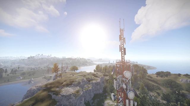 День в Rust, антенна у ракетной шахты смотреть онлайн