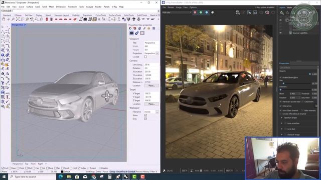 Rhino Render with VRay Plugin HDRI Combined with Wrapper Material смотреть онлайн