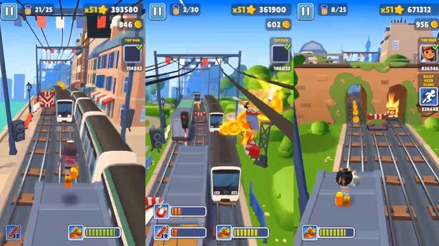 Subway Surfers Paris 2024 Leo vs Helene vs Phoenix Summer Outfit Gameplay смотреть онлайн