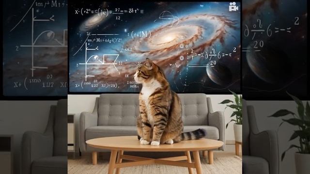 Kitty, Mathematical Formulas, Space, Galaxies. #ai #cats #aicat #cat #catcute #cutecat