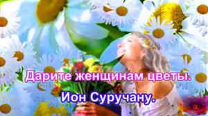 Дарите женщинам цветы. Ион Суручану.