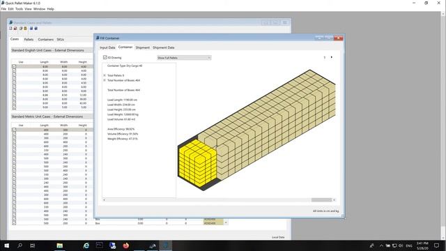 Quick Pallet Maker Example 48: Calculating Optimal Amount of Boxes for a Container Shipment смотреть онлайн