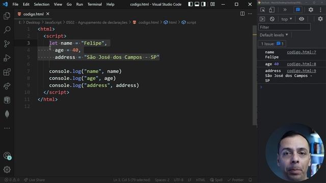 JavaScript Básico ao Avançado - 0502 - Agrupamento de declarações смотреть онлайн