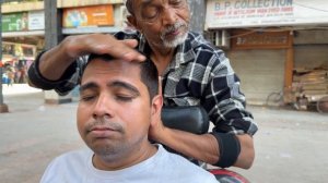 Лучший Варис Барбер Космический Массаж Индийский Уличный Старик Уличный Массаж ASMR