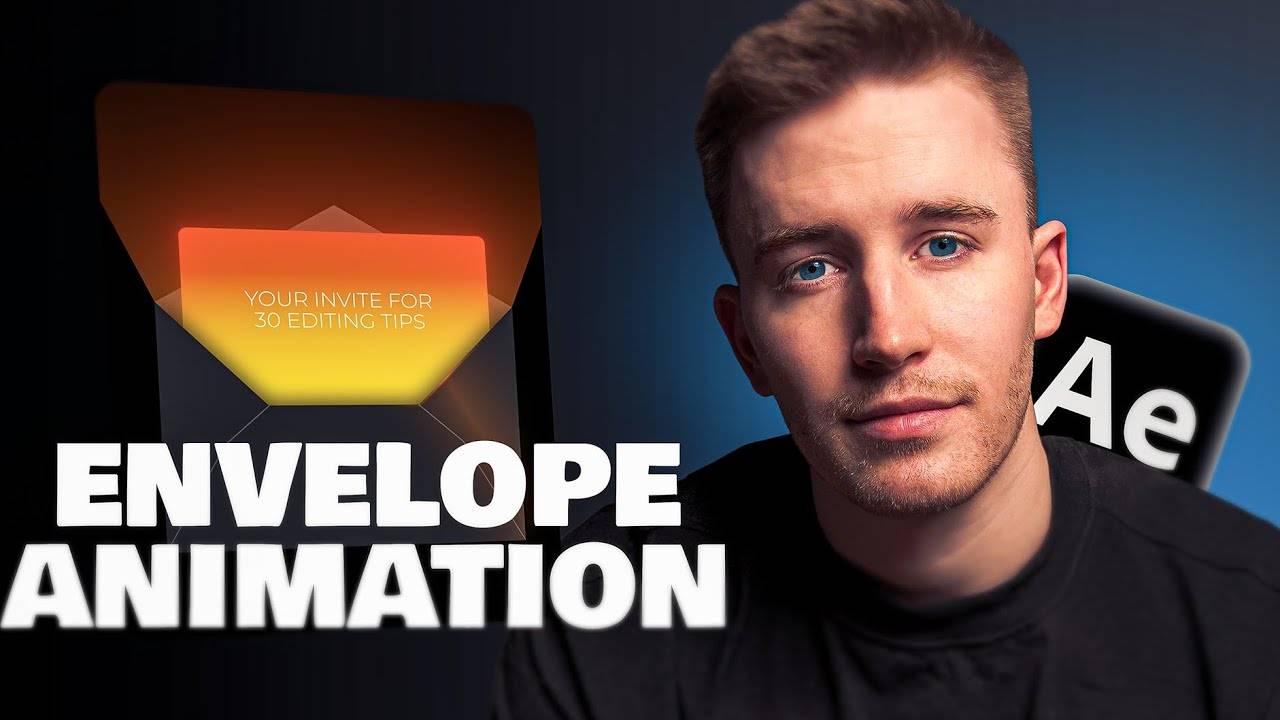 Создание стильной анимации конверта с письмом в After Effects смотреть онлайн