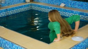 Wetlook Leggings girl | Wetlook pool | Wetlook Adidas sneakers