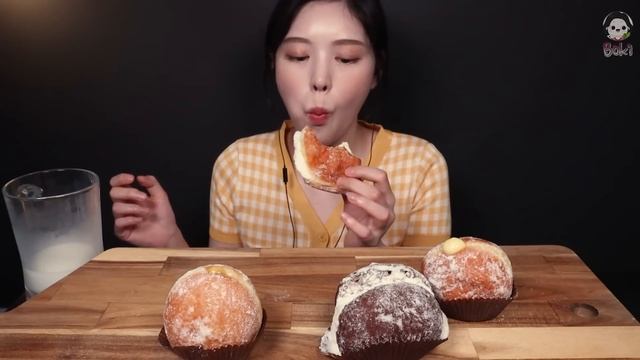 SUB)노티드 도넛 먹방!🍩 우유생크림, 초코푸딩, 마스카포네치즈, 얼그레이까지 드디어 영접✨ 디저트 리얼사운드 Doughnut Dessert Mukbang Asmr