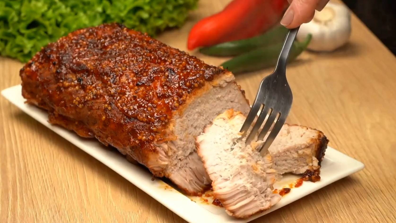 Свинина в духовке | Сочная свинина | Запеченная целым куском смотреть онлайн