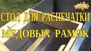 СТОЛ ДЛЯ РАСПЕЧАТКИ МЕДОВЫХ РАМОК. СТОЛ ДЛЯ РАМОК.  СТОЛ ДЛЯ РАМОК СВОИМИ РУКАМИ ИЗ НЕРЖАВЕЙКИ.