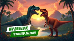 Мир динозавров. Тираннозавр и аллозавр 🌋🦖
