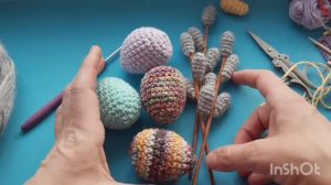 Пасхальный набор крючком. Верба и пасхальное яйцо