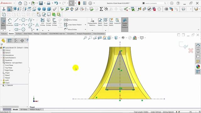 SolidWorks 2024 Tutorial for Beginners #103 | Del. Face-Solid Model 50 in SolidWorks-آموزش سالیدورک смотреть онлайн