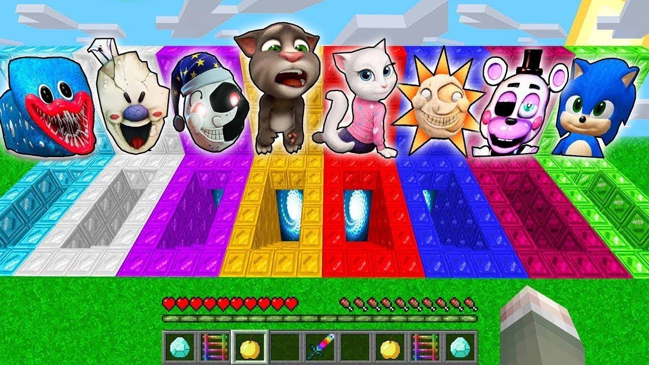 ВЫБЕРИ ПРАВИЛЬНЫЙ ПОДВАЛ ХАГГИ ПОЖИРАТЕЛЬ СОЛНЦЕ ЛУНА ХЕЛПИ РЕБЕНОК СОНИКА ТОМ АНЖЕЛА В МАЙНКРАФТ смотреть онлайн