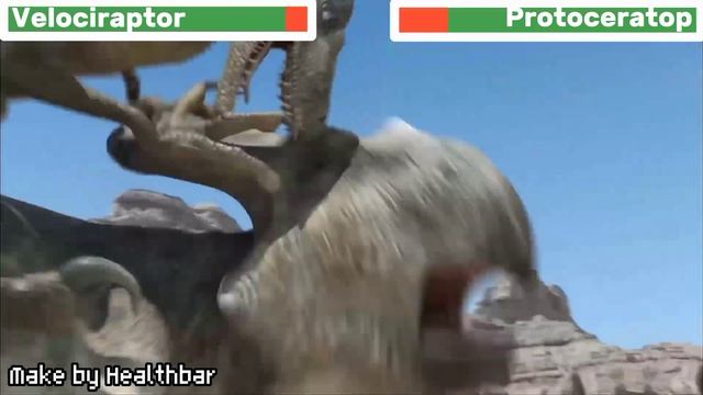Velociraptor vs Protoceratop With Health Bar | Healthbar смотреть онлайн