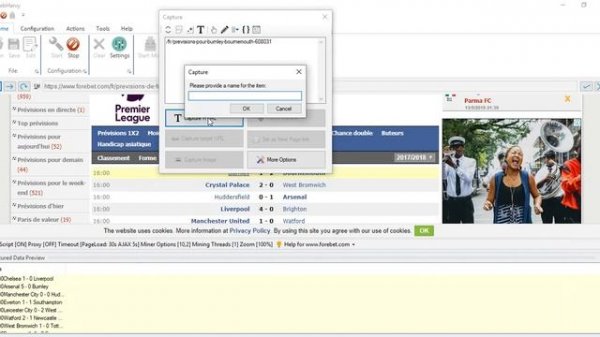 How to capture 1 , X, 2 odds from forebet using Webharvy