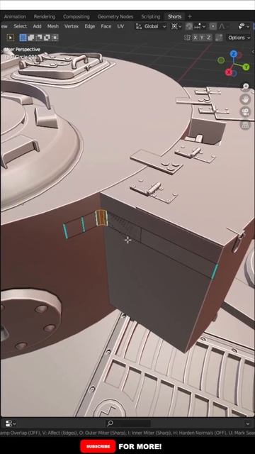 Tiger Tank Turret Modeling in Blender (Arijan) #blender #tutorial #shorts смотреть онлайн