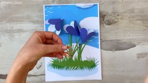Поделка из бумаги своими руками весна,  Весенние поделки для детей, аппликация / DIY Paper flowers