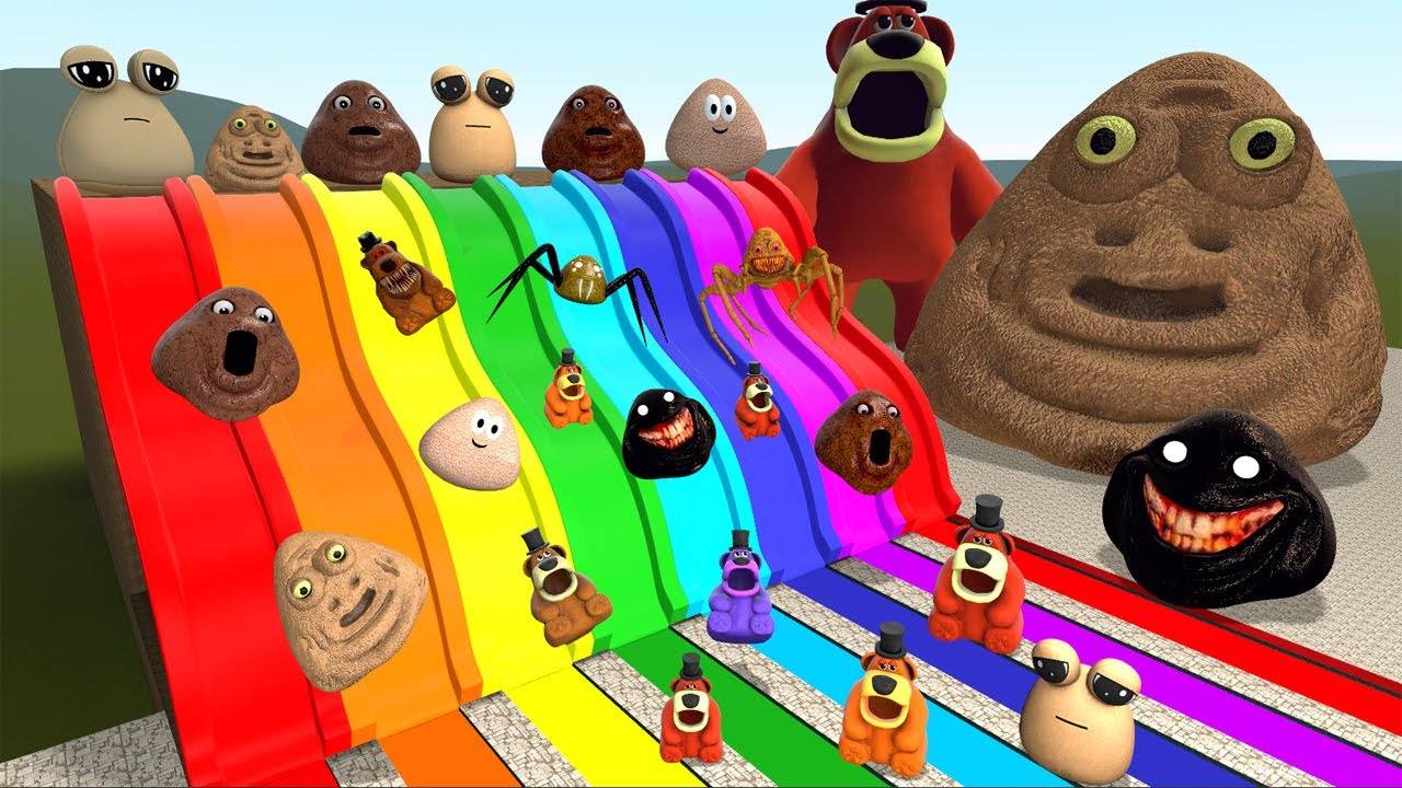 Монстры катаются на цветных горках, но доезжают не все смотреть онлайн