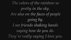 Louis Armstrong - What A Wonderful World (Lyrics)