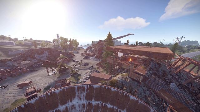 Исследование в Rust, красный город, свалка, закат, HD-обои, живые обои, графика Rust редтаун смотреть онлайн