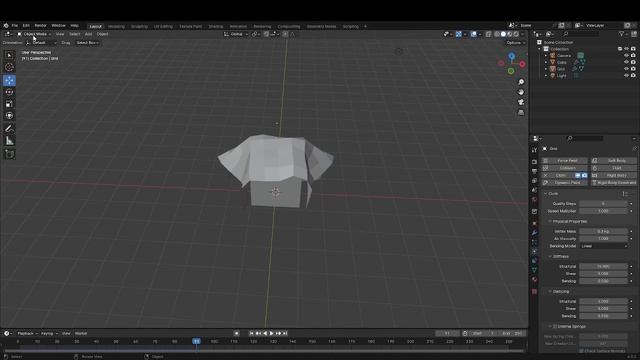 туториал как сделать ткань в блендере Blender #blender #blendertutorial