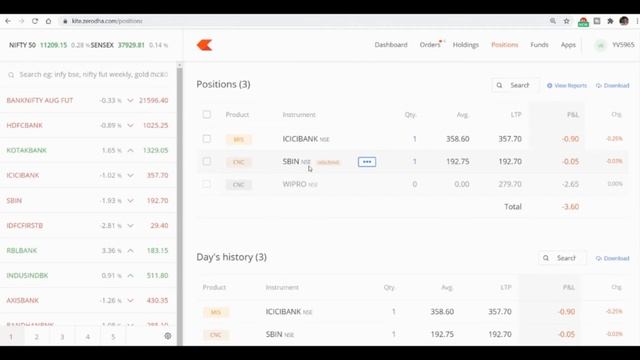 How To Convert Your Intraday Position to Equity Long term MIS To CNC conversion in Zerodha смотреть онлайн