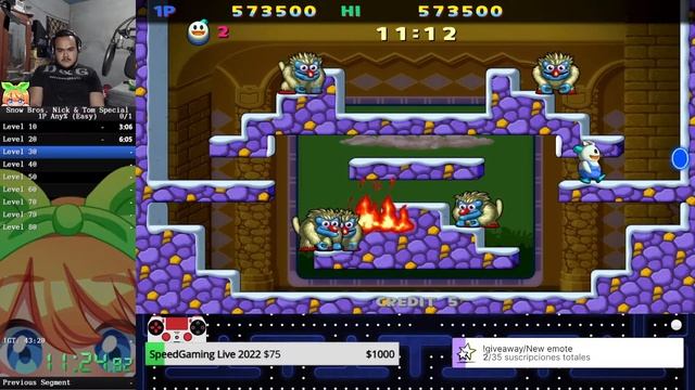 [FORMER WR/OBSOLETE] Snow Bros. Nick & Tom Special - 1P Any% (Easy) in 21:13 (IGT) смотреть онлайн