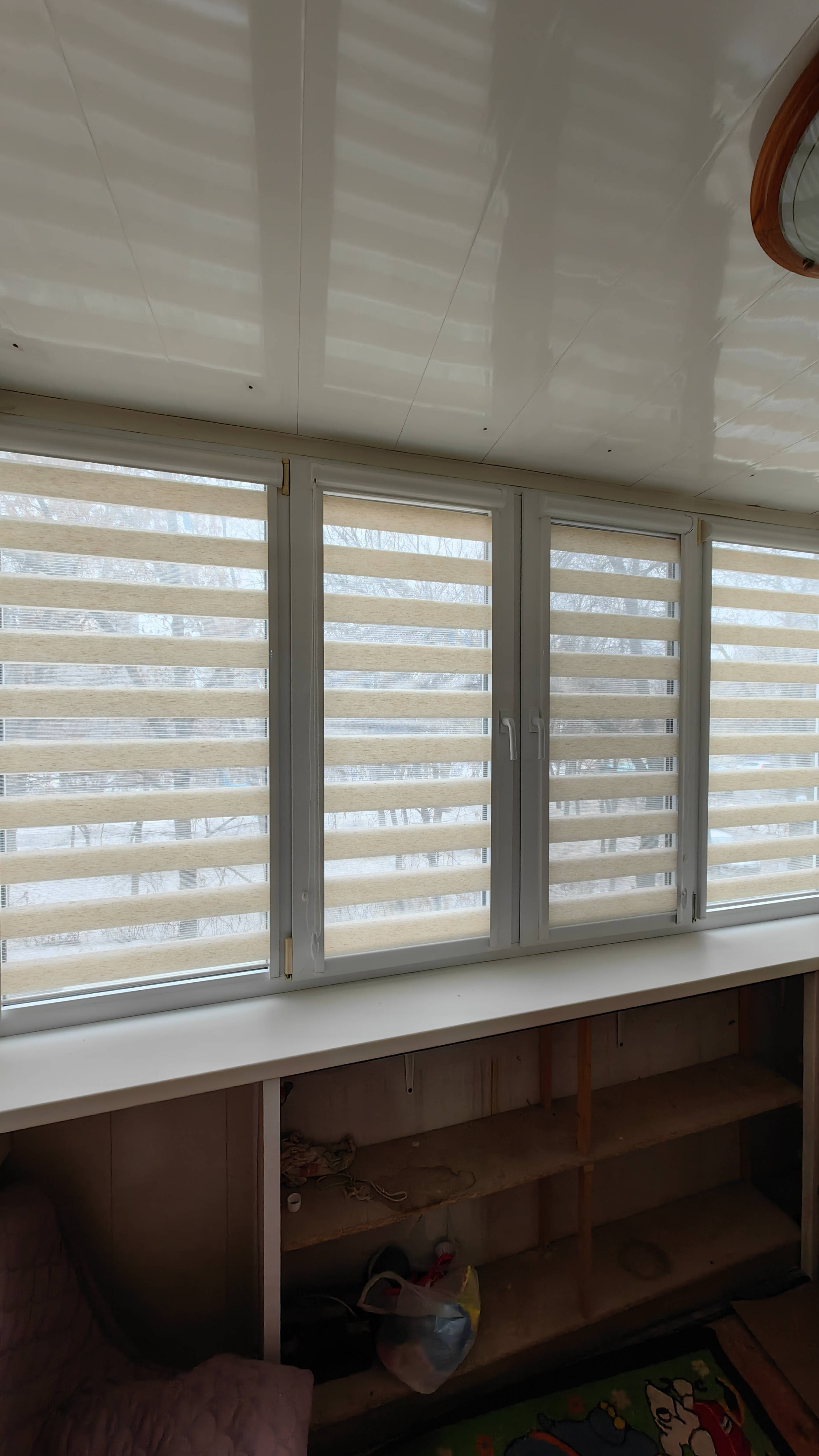 #Рулонныешторы День/Ночь установленные на лоджии