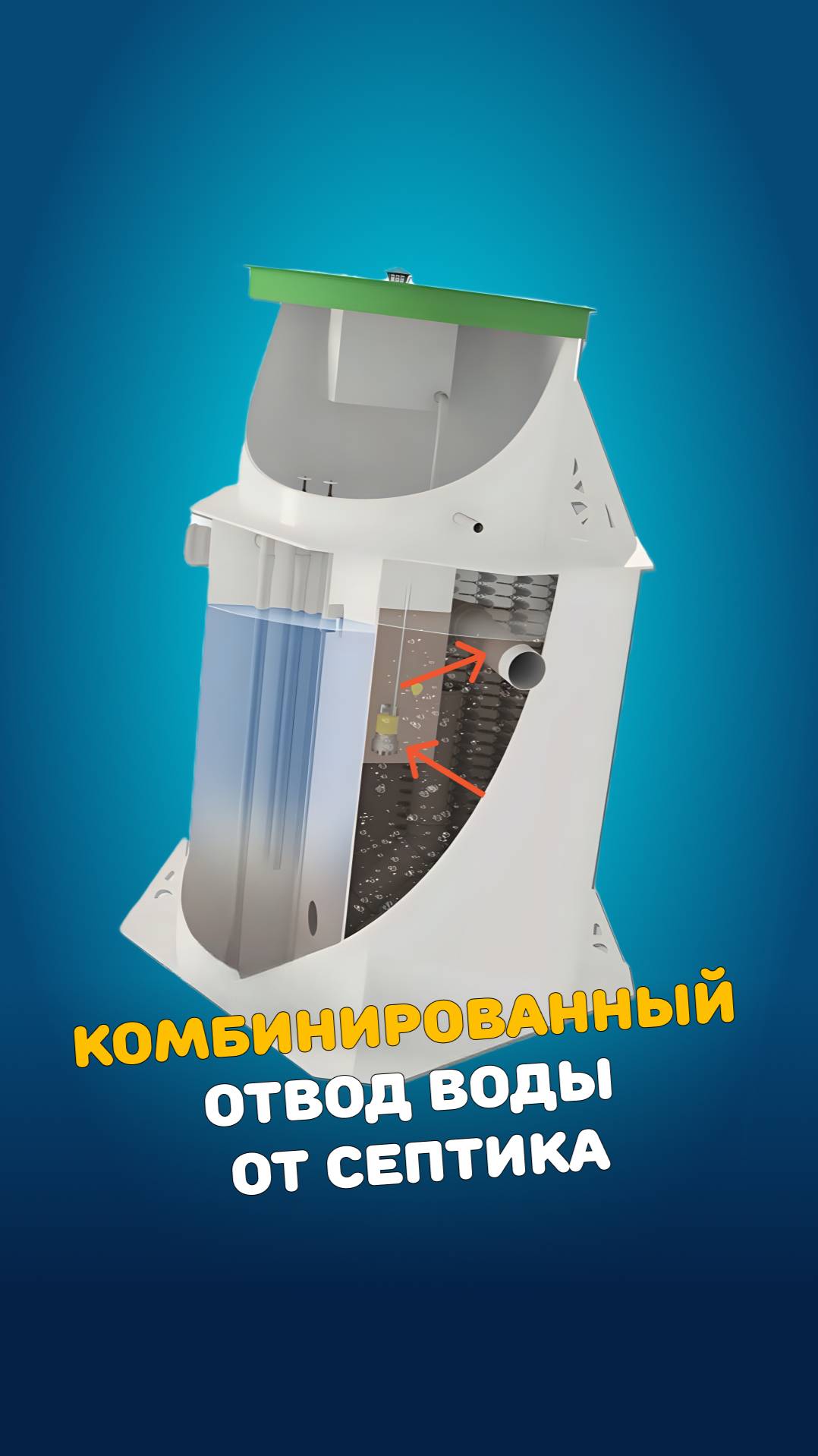 Принудительный и самотечный отвод воды из септика. Два в одном. Возможно ли? #септик_тверь #септик смотреть онлайн