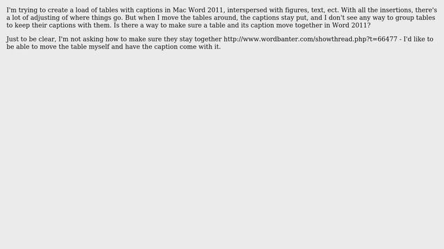Apple: How to group table and caption in Word 2011? смотреть онлайн