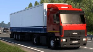 241 / ETS 2 1.53 / Русская сборка / МАЗ-5440А8 / лобовое с Нивой в Уржуме.