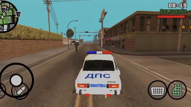 Угнал ВАЗ ДПС и получил 5 звёзд розыска в GTA San Andreas смотреть онлайн