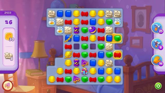 Homescapes Level 2433 Hard (No Boosters) / Уровень 2433 Сложный (Без бустеров) 28.04.2022