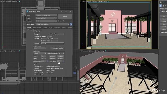 65 - Настройка разрешения рендеринга и соотношения сторон в 3ds Max 2025 смотреть онлайн